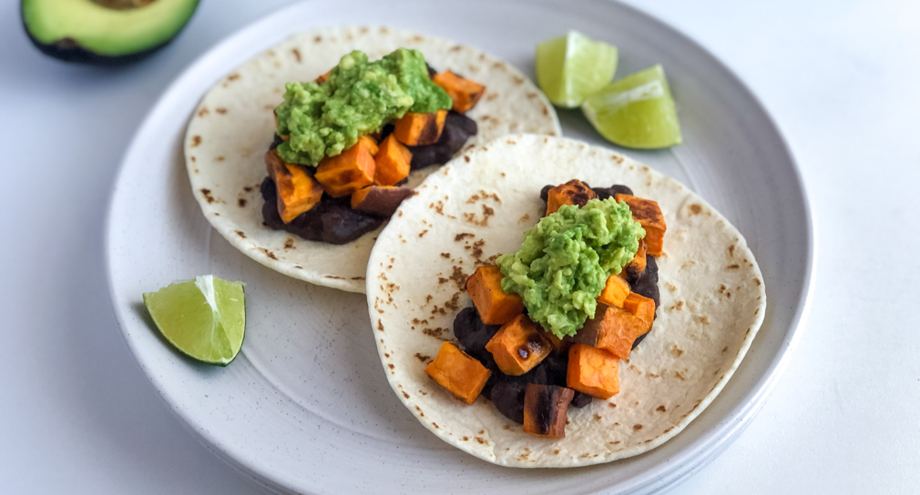 black bean and sweet potato tacos