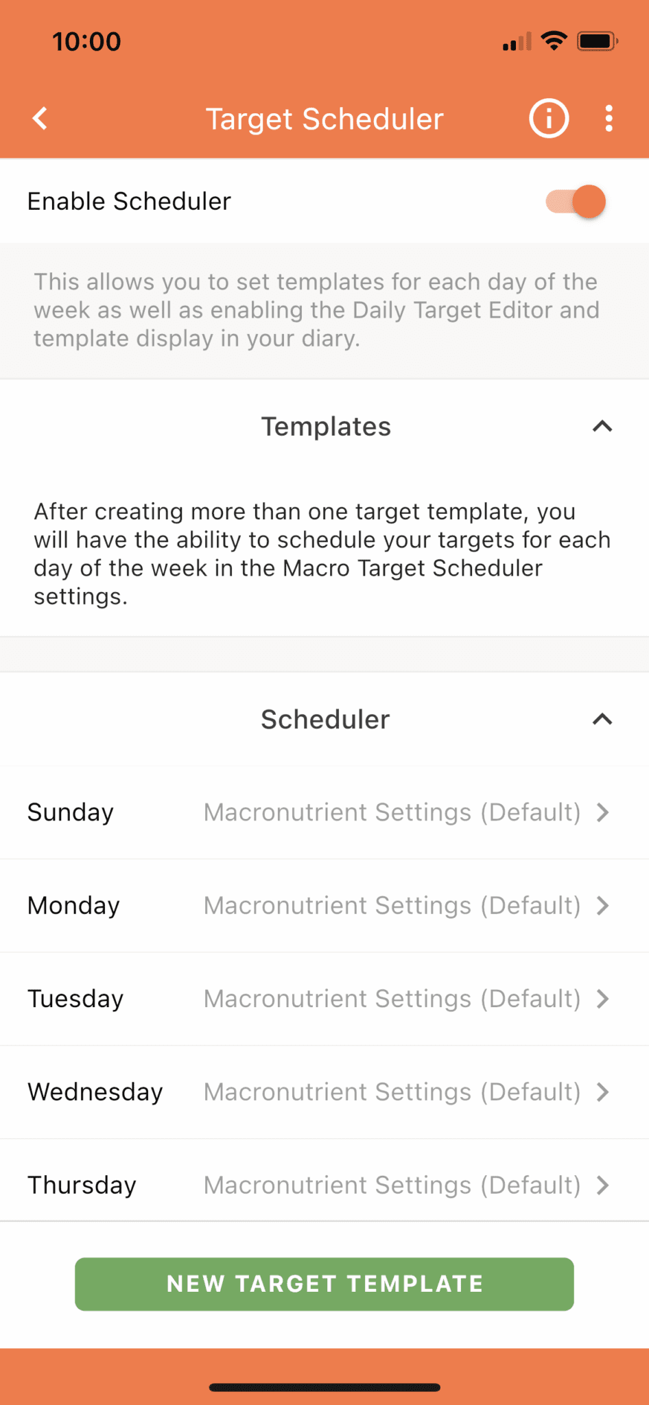 target scheduler