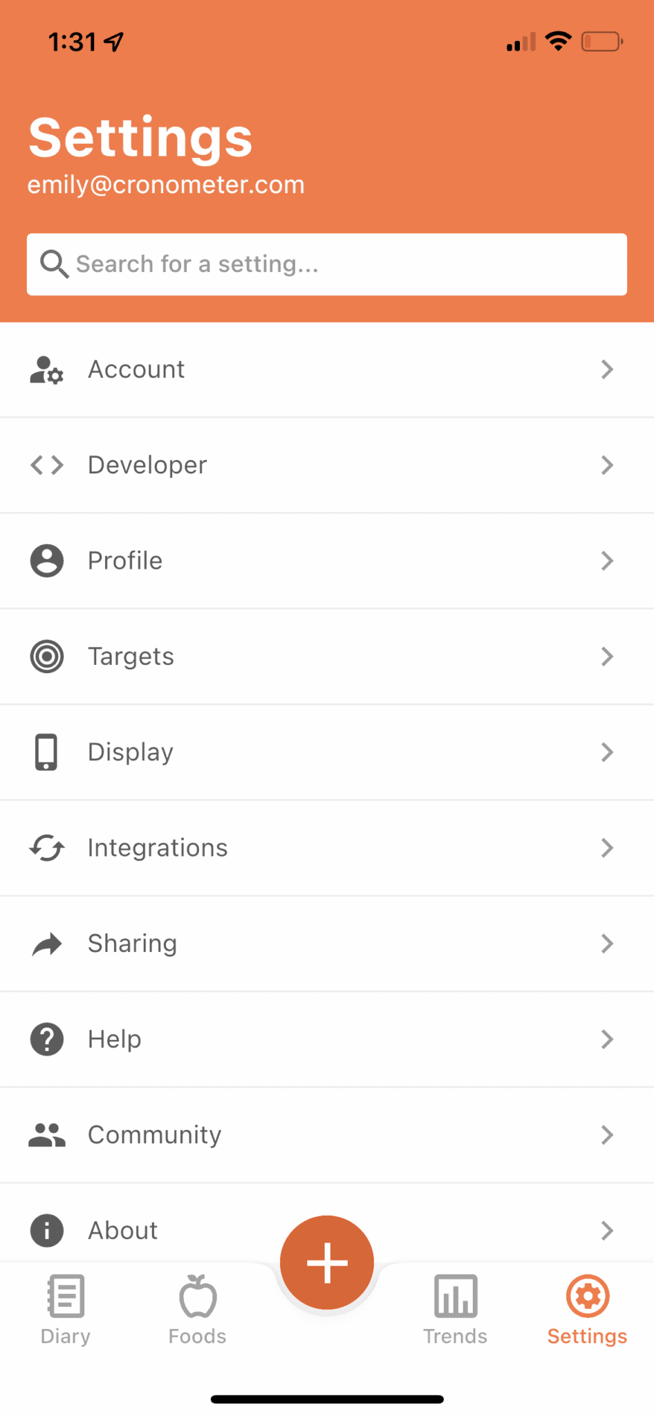 The settings page has been redesigned.