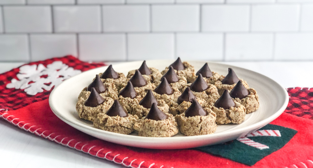 plate of gluten-free almond kiss cookies